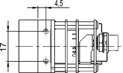 Fig. 679: GigE uEye SE OEM version - Side view (CMOS)