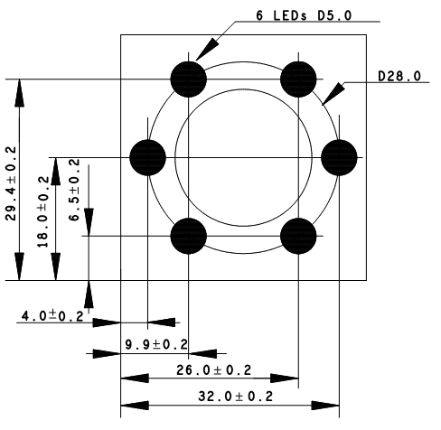 Fig. 468: USB uEye LE with lighting board (view from top)