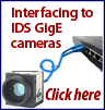 How to set up the interface for an IDS GigE camera