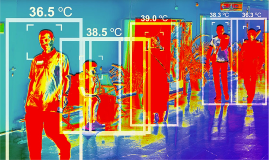 An LWIR thermal imaging example showing a heat map